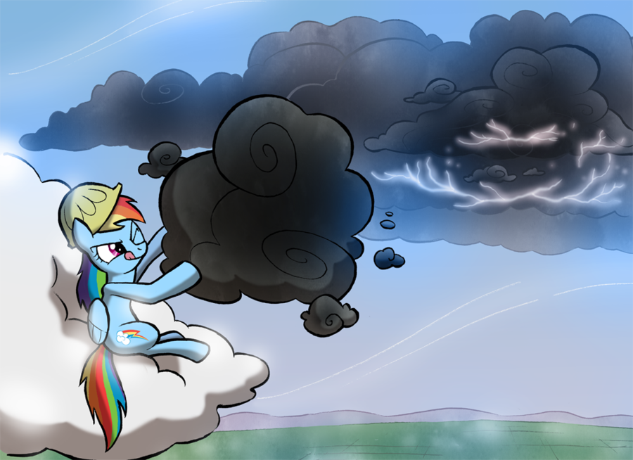 clouds equine female friendship_is_magic horse my_little_pony pegasus pony rainbow_dash_(mlp) storm