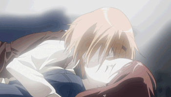 2girls accident animated animated_gif fall french_kiss fuyou_kaede gif girl_on_bottom girl_on_top kiss kissing lisianthus lowres multiple_girls saliva shocked shuffle shuffle! surprised trip tripping yuri