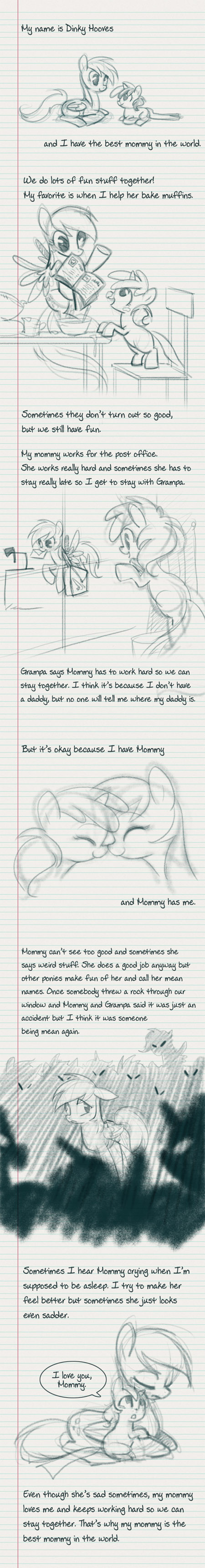 comic derpy_hooves_(mlp) dinky_hooves_(mlp) egophiliac equine female friendship_is_magic my_little_pony