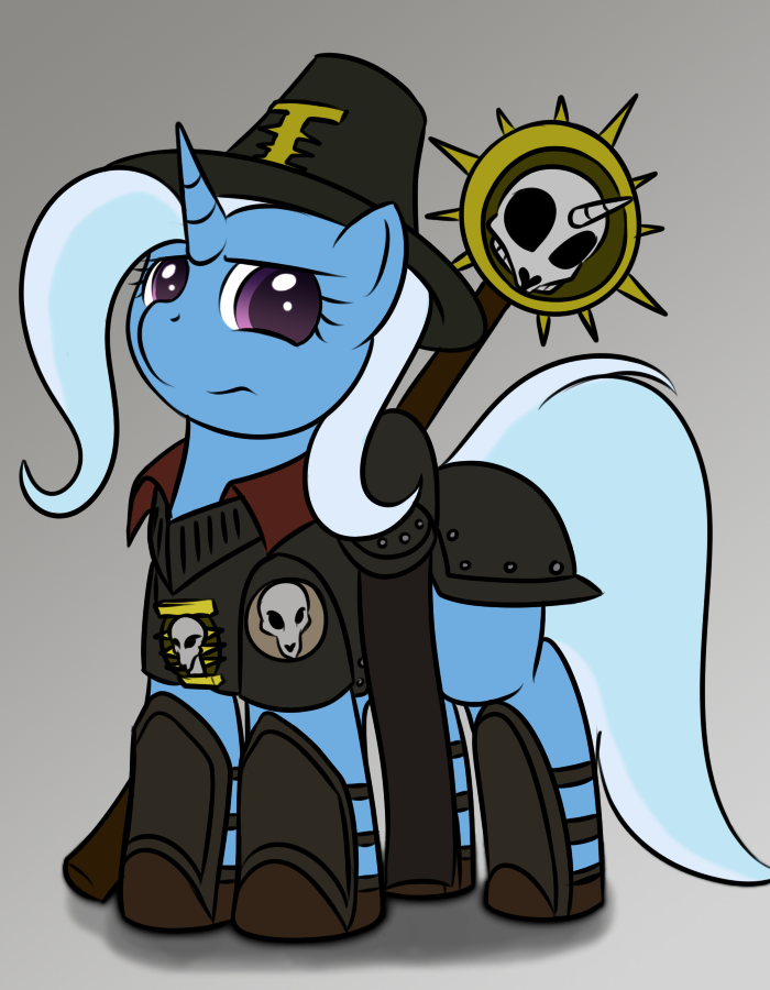 equine female feral friendship_is_magic horn horse inquisitor kloudmutt mammal my_little_pony pony solo trixie_(mlp) unicorn warhammer_(franchise) warhammer_40k