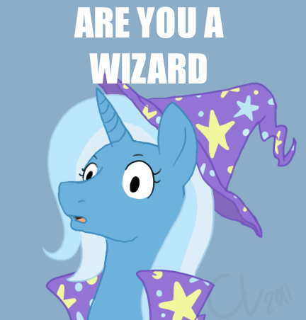 english_text equine female feral friendship_is_magic horn mammal meme my_little_pony reaction_image solo text trixie_(mlp) unicorn