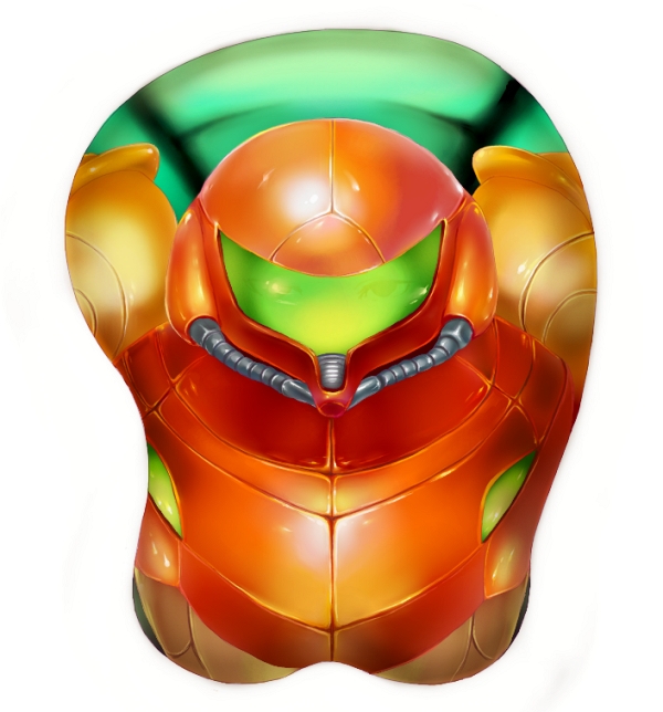 breast_mousepad helmet metroid mousepad power_armor samus_aran shiny solo sudakoyarou varia_suit