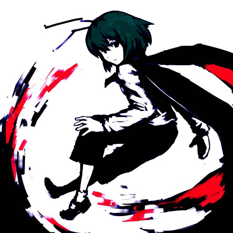 antennae bad_id bad_pixiv_id cape green_hair hima_(mizu_ni_tsuyoi) solo touhou wriggle_nightbug