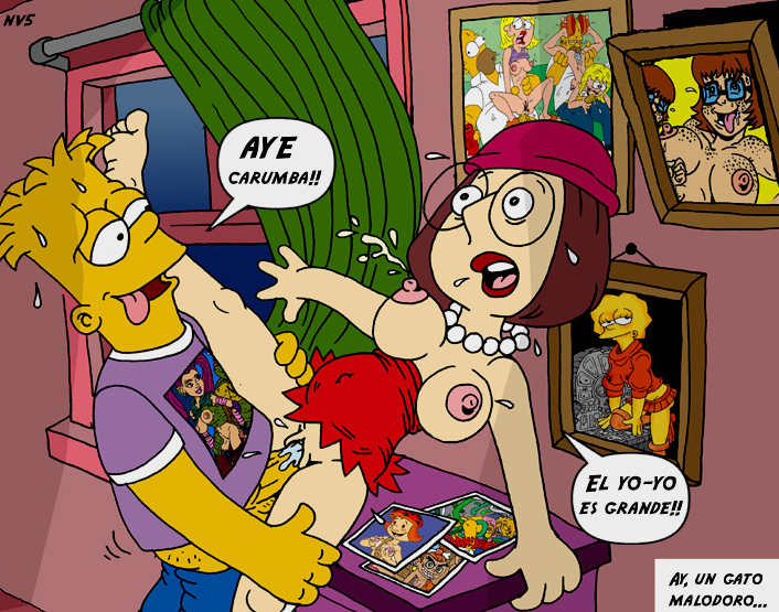 bart_simpson crossover family_guy homer_simpson lisa_simpson meg_griffin nev scooby-doo tagme the_simpsons velma_dinkley