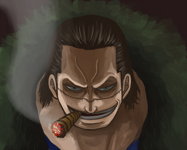 car cigar cravat dark ears evil fur_coat green_eyes ground_vehicle image_sample male_focus md5_mismatch motor_vehicle one_piece pixiv_sample rape_face scar sir_crocodile smile smoking solo