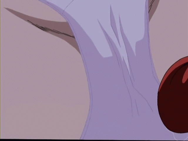 1girl animated animated_gif areolae black_background blue_hair breasts eyes_closed gif large_breasts lying monster navel nipples open_mouth oral panties purple_hair simple_background spread_legs tentacle tongue topless underwear