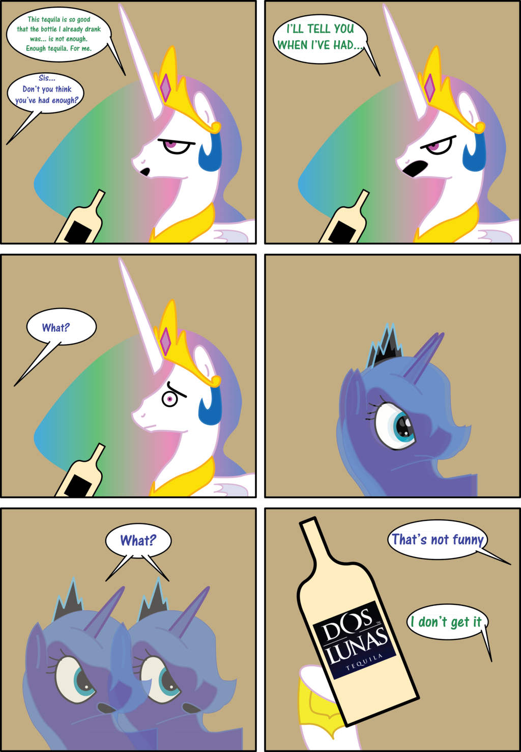 &#3232;_&#3232; alicorn beverage comic equine female feral friendship_is_magic gwbinvincible hasbro horn horse mammal my_little_pony pegacorn pony princess princess_celestia_(mlp) princess_luna_(mlp) royalty sibling sisters