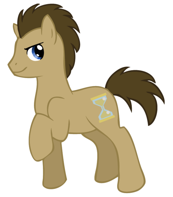 blue_eyes brown brown_fur cutie_mark doctor_whoof_(mlp) doctor_whooves_(mlp) equine feral friendship_is_magic fur hasbro horse hourglass luga12345 male mammal mane my_little_pony plain_background pony solo tail transparent_background