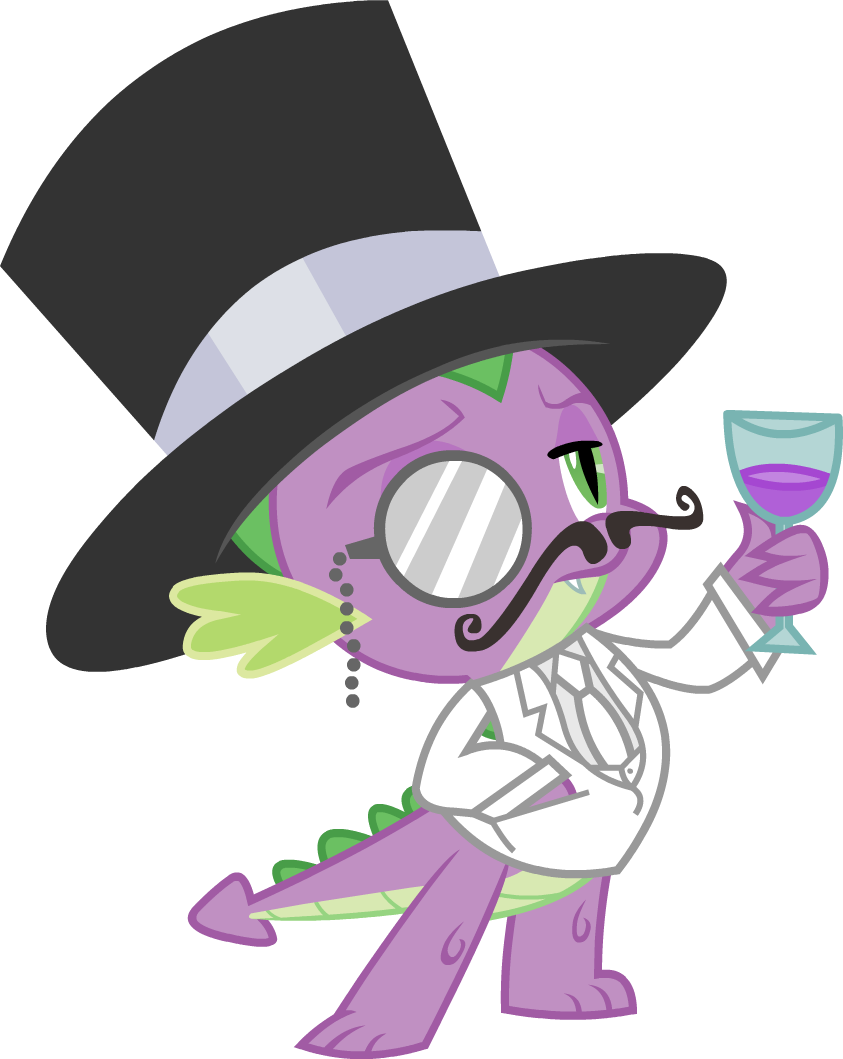 alpha_channel beverage dragon equine eyewear facial_hair friendship_is_magic hasbro hat male mammal monocle mustache my_little_pony plain_background rich scalie solo spike_(mlp) suit top_hat transparent_background tweevle white_clothing wine wine_glass