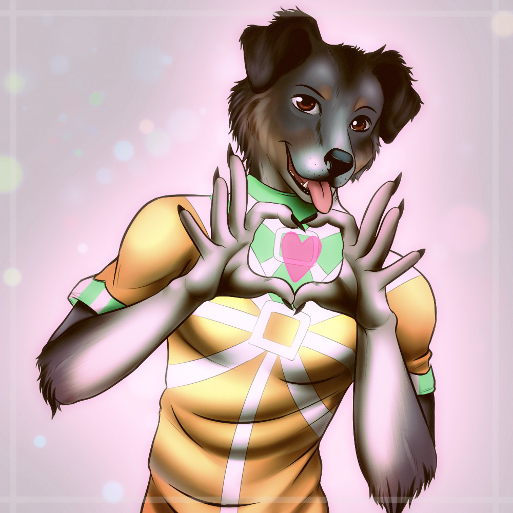 &hearts; anthro australian_shepherd brown_eyes canine clothing cute invalid_tag looking_at_viewer male mammal nails open_mouth rafflone shirt solo tongue tongue_out