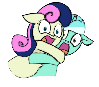 cool_colors equine fear female friendship_is_magic hasbro horn horse lyra_(mlp) lyra_heartstrings_(mlp) mammal my_little_pony plain_background pony reaction_image shocked unicorn unknown_artist white_background