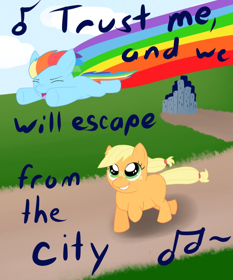 applejack_(mlp) awww cloud cub duo english_text equine female feral friendship_is_magic fruit hasbro hedgehog hip-indeed horse mammal my_little_pony pegasus pony rainbow_dash_(mlp) sega sonic_(series) sonic_the_hedgehog text wings young younger