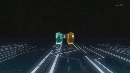animated_gif data fare_gate lowres mawaru_penguindrum no_humans roman_numerals snowflakes sphere
