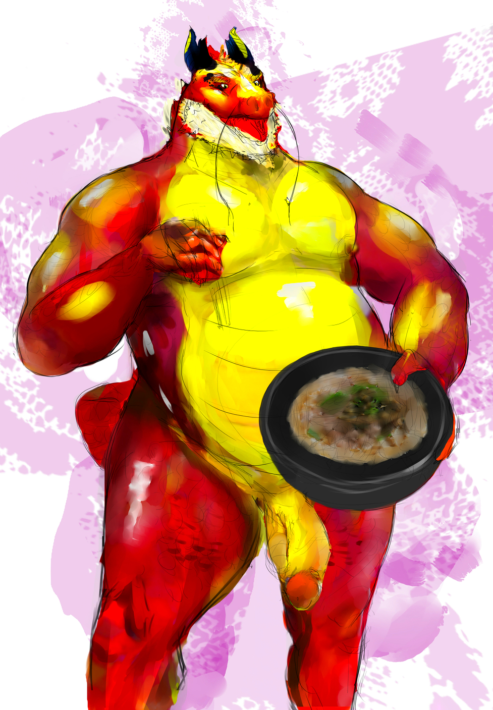 20secondstoshame angus_(disambiguation) anthro anthropromorphic belly bod dragon dynamic eastern eastern_dragon full hi_res invalid_tag male muscular mythology overweight pleasuremoan pose reptile sass scales scalie solo