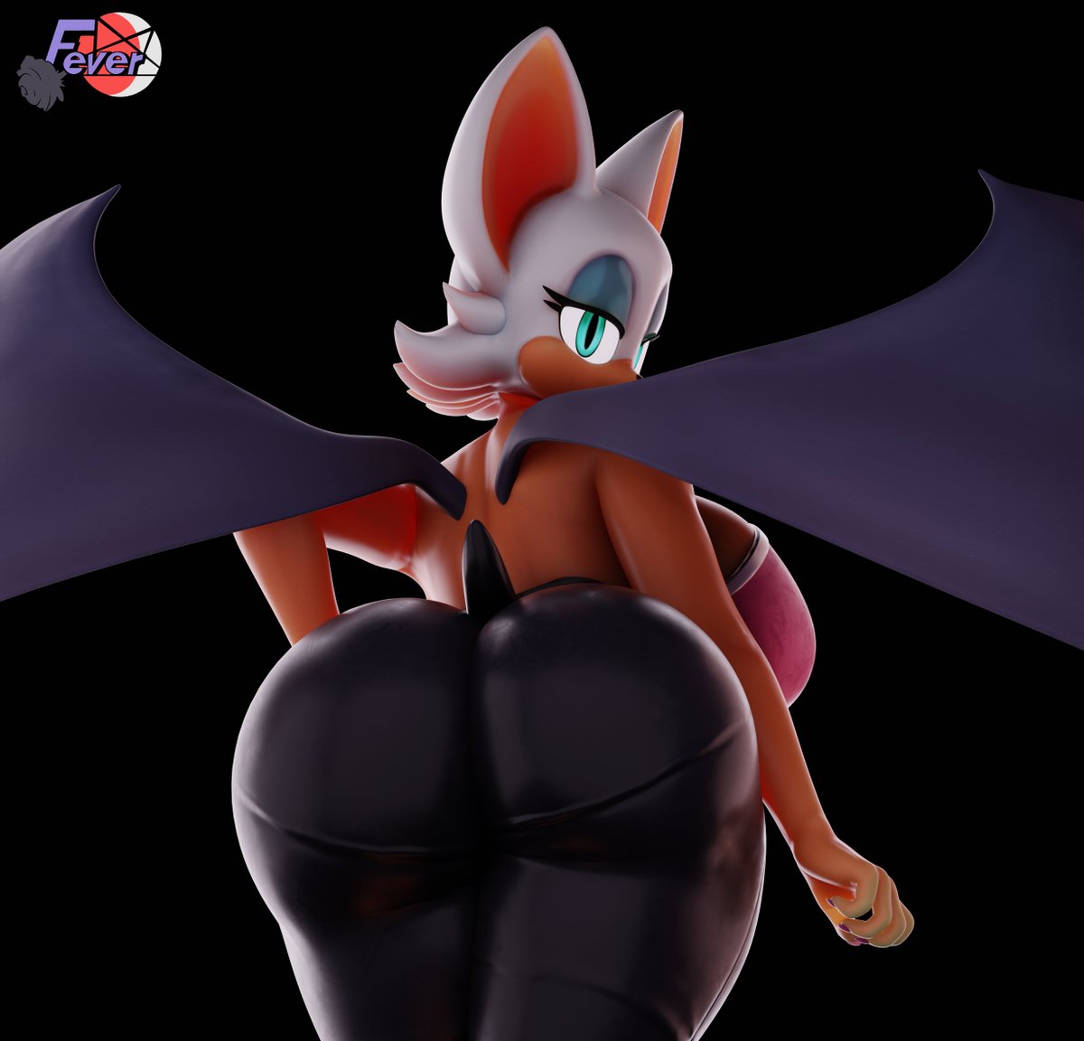 2024 3d_(artwork) anthro bat big_breasts big_butt breasts butt colored_nails digital_media_(artwork) female feversfm fingers hair huge_breasts huge_butt mammal nails purple_nails rouge_(valorlynz) rouge_the_bat sega solo sonic_the_hedgehog_(series) tail white_hair wings