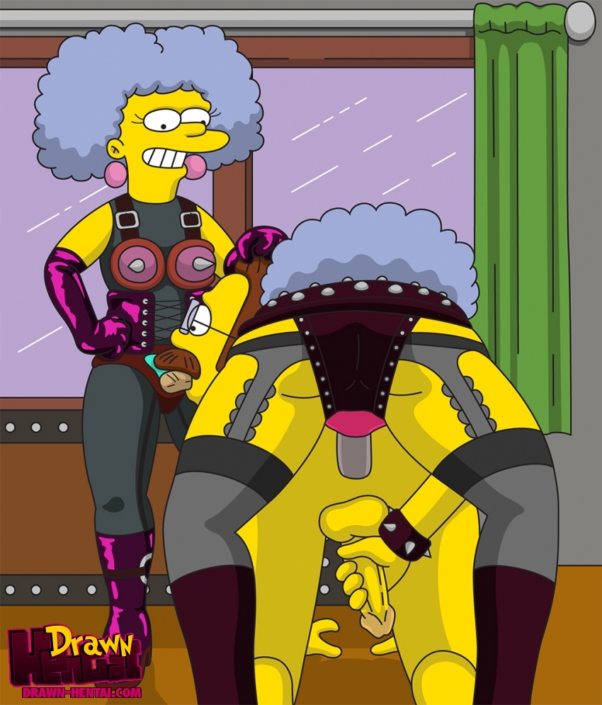 drawn-hentai ned_flanders patty_bouvier selma_bouvier the_simpsons