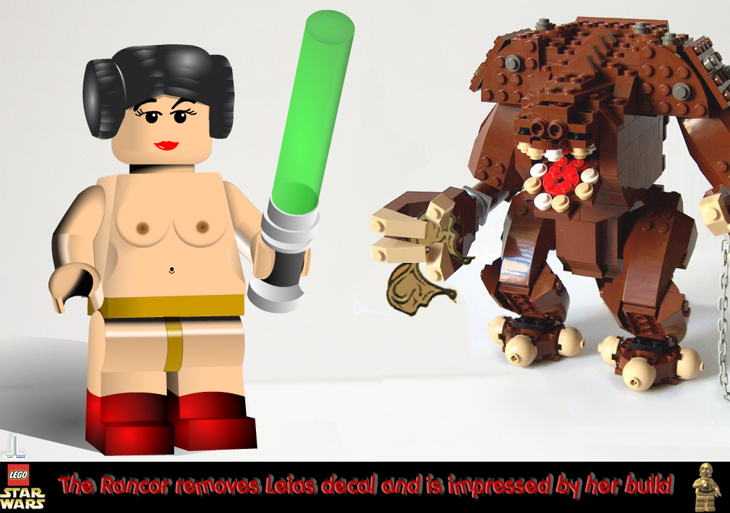 lego princess_leia_organa rancor return_of_the_jedi star_wars