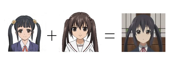 brown_hair comparison k-on! math minami-ke minami_kana mizuki_mana multiple_girls nakano_azusa school_uniform twintails white_album