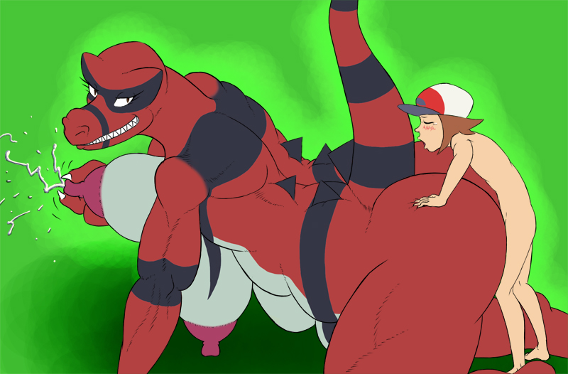 Pokemon Lactation Porn - The Big ImageBoard (TBIB) - anthro big breasts blush breasts butt butt grab  chubby doggystyle duo eyes closed female from behind gotobeido hat human  human on anthro interspecies krookodile lactating male mammal