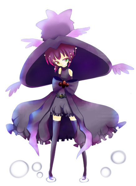 hat mismagius nintendo personification pokemon purple_hair witch witch_hat
