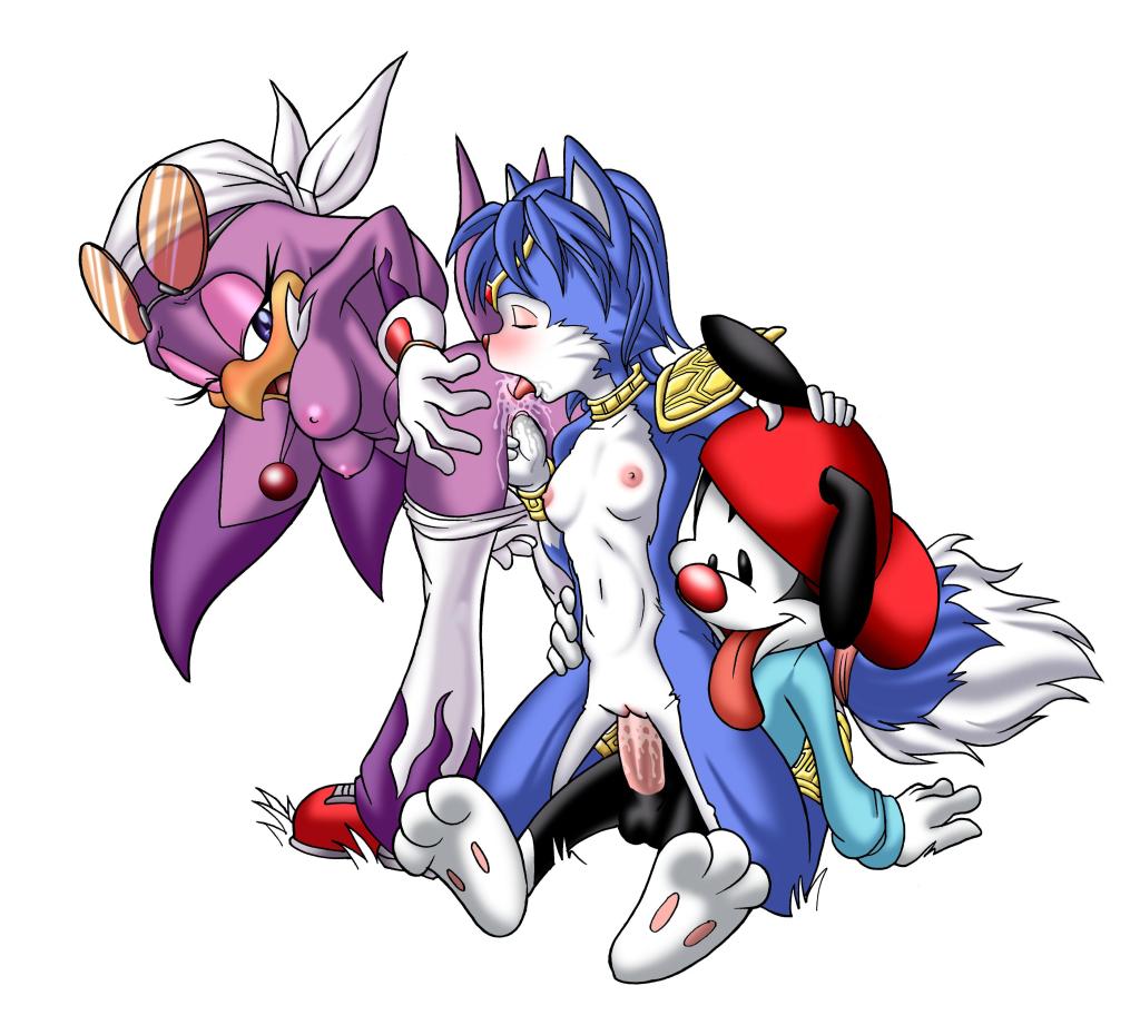 animaniacs anthro avian balls bent_over bird black black_balls black_body blue breasts canine clothing female fingering fox group group_sex interspecies krystal male mammal navel nintendo nipples oral palcomix pants pants_down penetration penis plain_background purple purple_body purple_eyes purple_markings pussy rimming sega sex small_breasts sonic_(series) sonic_riders star_fox swallow_(bird) tail threesome tongue tongue_out unknown_artist vaginal vaginal_fingering vaginal_penetration video_games violet_body wakko_warner wave_the_swallow white_background white_body
