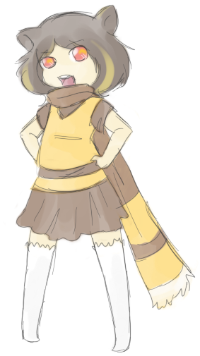 brown chibicyndaquil gijinka personification pokemon ugly watchog