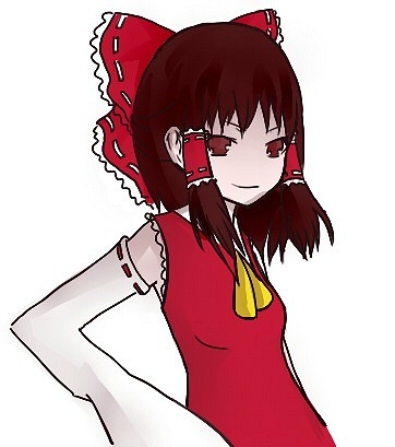 bow brown_eyes brown_hair female hakurei_reimu japanese_clothes koshochka lowres miko solo touhou