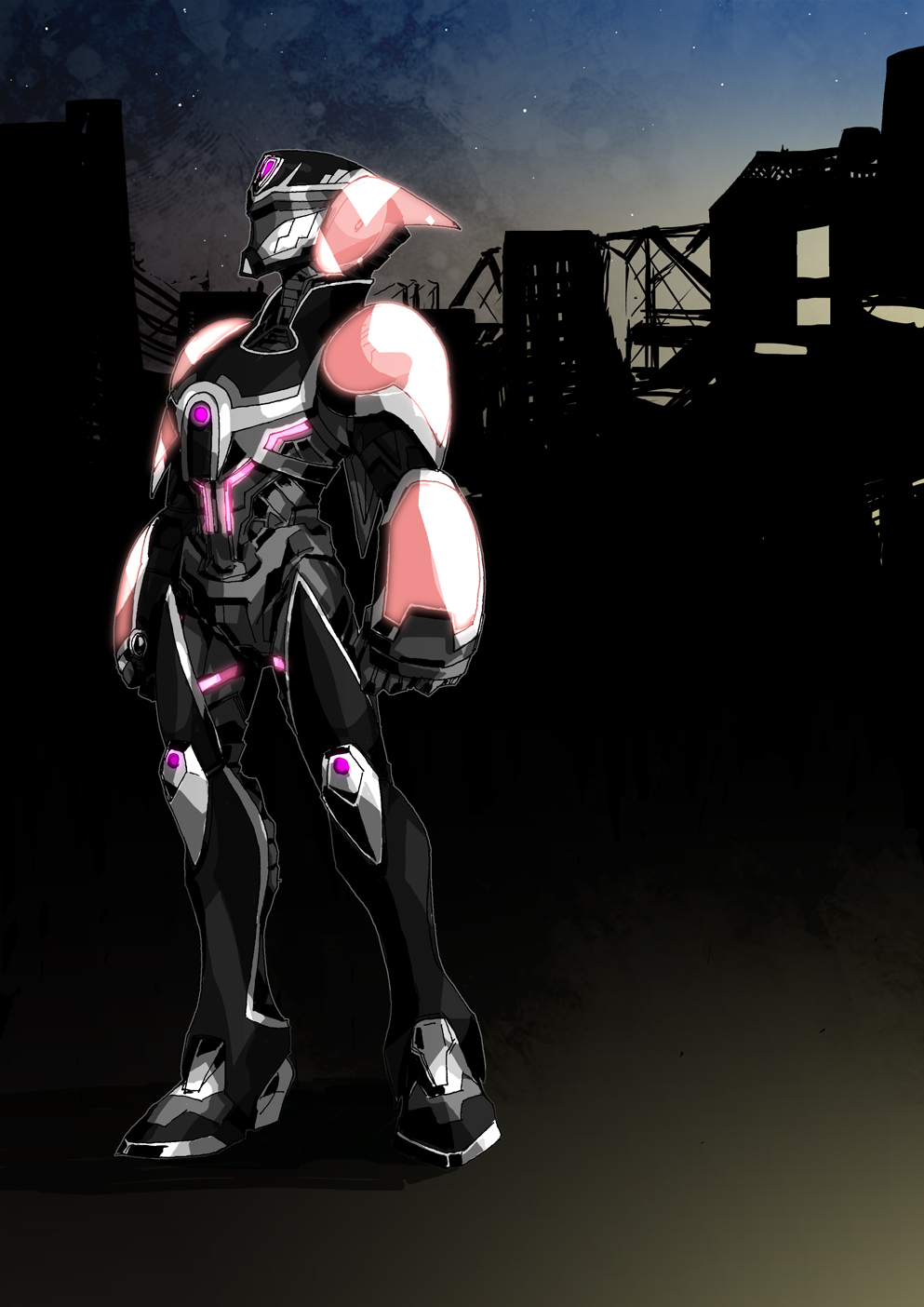 barnaby_brooks_jr glowing highres male_focus power_armor power_suit solo spoilers superhero tai_meshiko tiger_&amp;_bunny