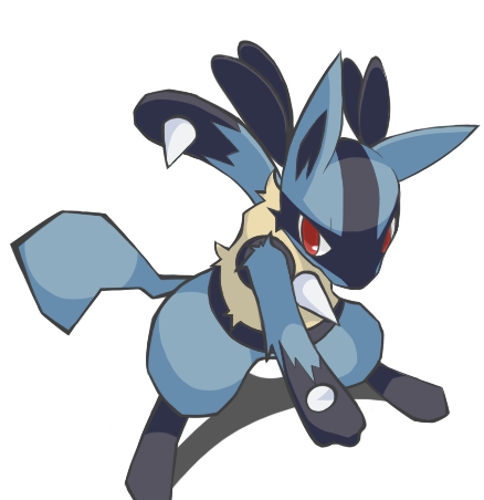 action_pose alpha_channel ambiguous_gender chest_spike high-angle_view lucario nintendo paws pok&eacute;mon pok&eacute;mon_(species) pose shin_(artist) solo standing video_games