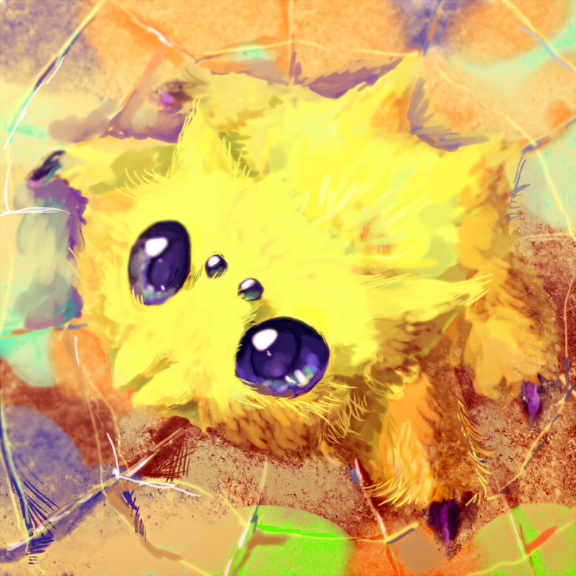 ginpaku joltik looking_up multiple_eyes nintendo pok&#233;mon pok&eacute;mon solo spider spider_web video_games web