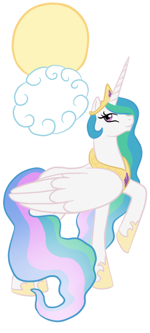 alicorn arrowtibbs cloud clouds equine female feral friendship_is_magic hair horn horse mammal multi-colored_hair multi_colored_hair my_little_pony number pony princess princess_celestia_(mlp) ratte royalty solo sun white_body winged_unicorn wings