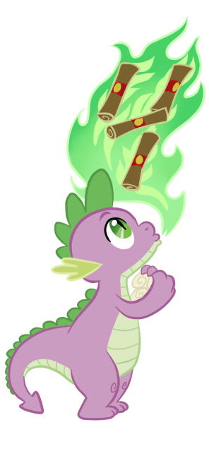 arrowtibbs baby dragon fire friendship_is_magic green_eyes green_spikes male my_little_pony number purple_body ratte scalie scroll spike spike_(mlp) young