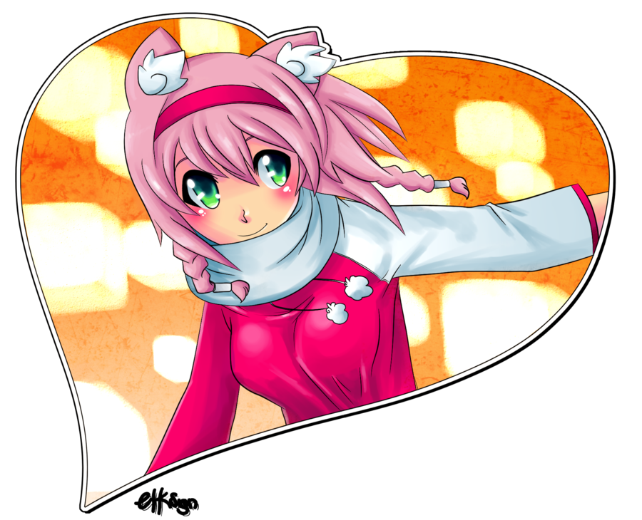 &hearts; amy_rose blush breasts clothed clothing elksign05 female green_eyes hair human humanized mammal pink_hair sega solo sonic_(series)