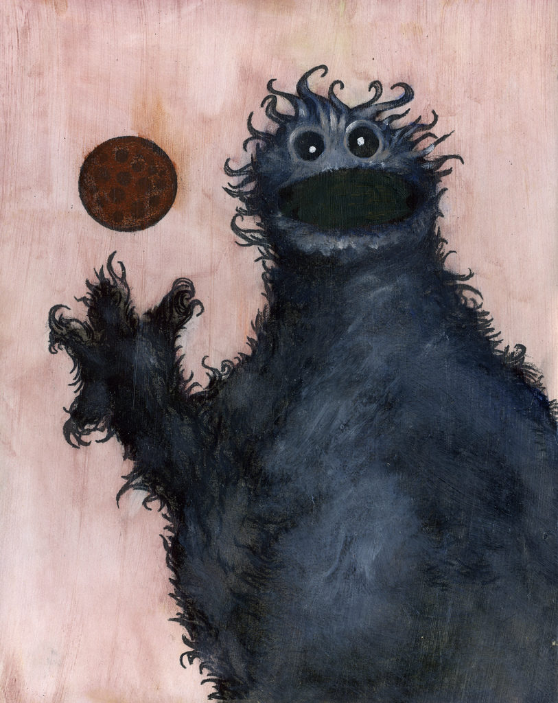 blue cookie cookie_monster food fur good kevin_eslinger male monster nightmare_fuel o.o o_o open_mouth solo uncanny_valley