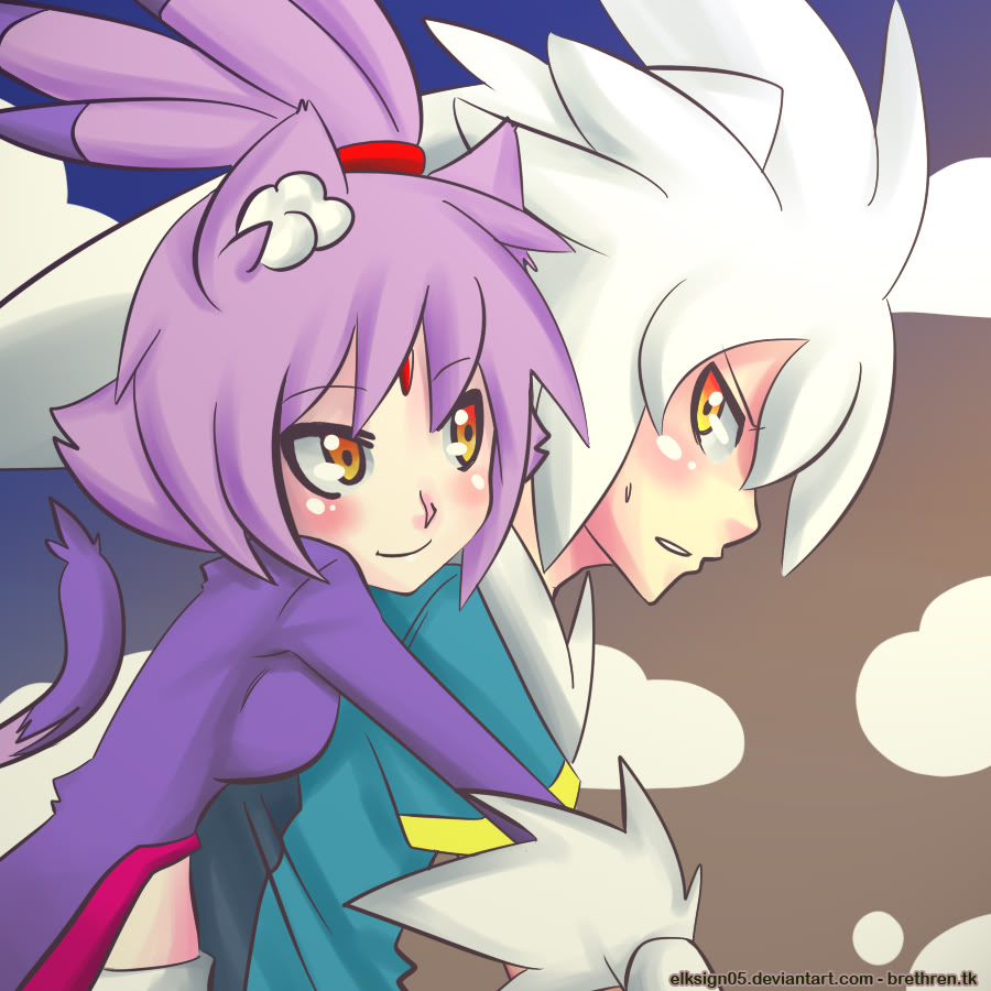 blaze_the_cat blush breasts couple elksign05 female hair human humanized jacket male mammal ponytail purple_hair sega silver_the_hedgehog smile sonic_(series) tail white_hair