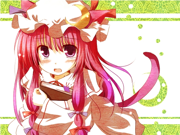 animal_ears blush book book_hug cat_ears cat_tail crescent hat holding holding_book kemonomimi_mode long_hair looking_at_viewer mashayuki patchouli_knowledge purple_eyes purple_hair solo tail tears touhou