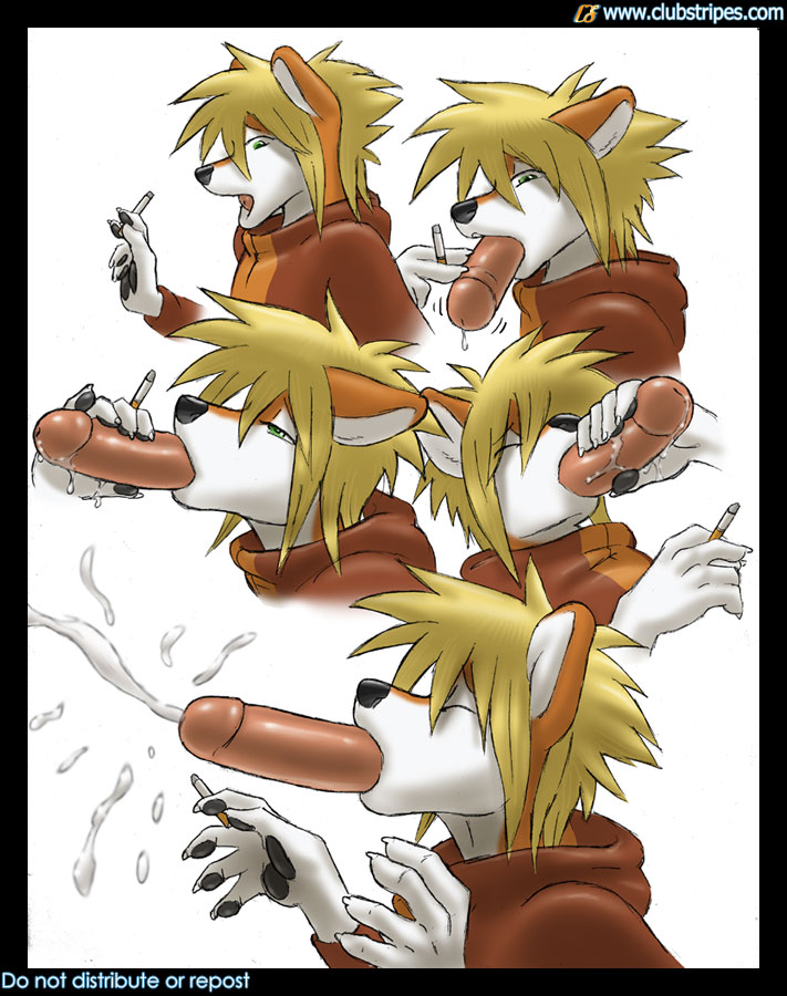 blonde_hair canine cigarette claws clothing cock_growth cock_tongue comic coy coy_(character) cum cum_drip cum_on_face cum_on_penis cum_on_tongue cumshot dripping erection eyes_closed fox fur gideon green_eyes growth hair half-closed_eyes half-erect half_flaccid hoodie humanoid_penis looking_down male mammal masturbation multi-colored_body multicolor_fur open_mouth orange_fur orgasm pawpads paws penis plain_background precum short_hair solo spiky_hair surprise tongue tongue_out two_tone_fur white_background white_fur
