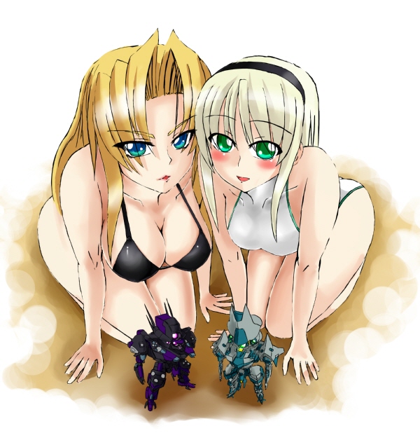 2girls ambient armored_core armored_core:_for_answer armored_core_4 bikini breasts from_software lilium_wolcott long_hair mary_shelly multiple_girls prometheus prometheus_(armored_core) swimsuit