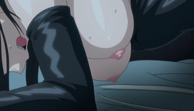 1girl animated animated_gif arm_gloves ass ass_grab bed black_gloves black_hair black_legwear blush bouncing_breasts breasts censored clothed_female_nude_male doggystyle elbow_gloves eyes_closed fetish_wear gif gloves hetero leotard leotard_aside long_hair moaning nipples open_mouth sakurada_tongai sex straight sweat thighhighs top-down_bottom-up vaginal yumekui:_kusunoha_rumi_choukyou_hen