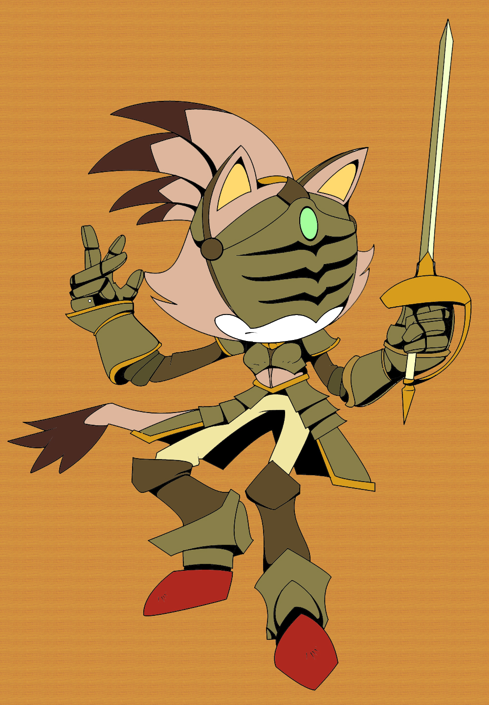 blaze_the_cat breasts cat feline female fur gauntlets gloves mammal mask pink pink_fur rapier sega sir_percival small_breasts solo sonic_(series) sonic_and_the_black_knight sword tail uzzthehedgehog weapon