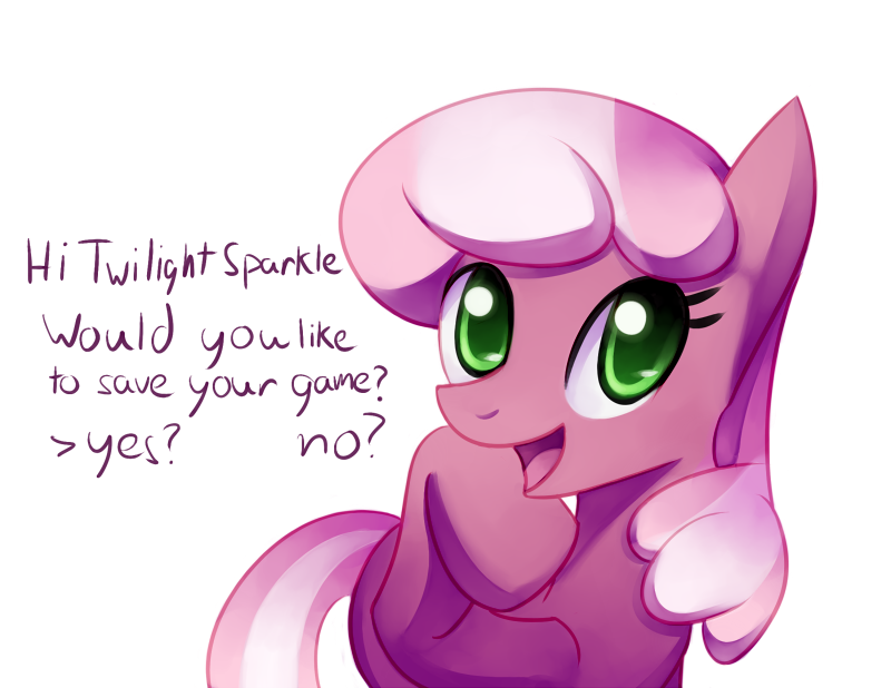 dialog english_text equine female feral friendship_is_magic fur green_eyes hair horse looking_at_viewer mammal multi-colored_hair my_little_pony negativefox open_mouth pink_fur pink_hair plain_background pony solo tail text white_background