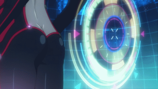 animated animated_gif ass bodysuit glowing guilty_crown non-web_source screen screencap shaking solo tsugumi_(guilty_crown)