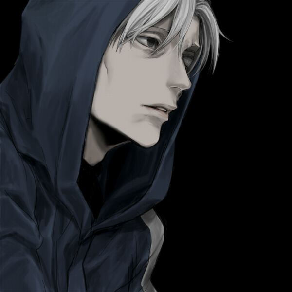fate/zero fate_(series) hood hoodie kooki male_focus matou_kariya pale_skin solo white_hair