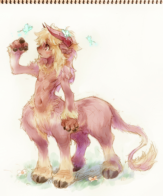 centaur cute fairy furry hoofs hooves horns taur