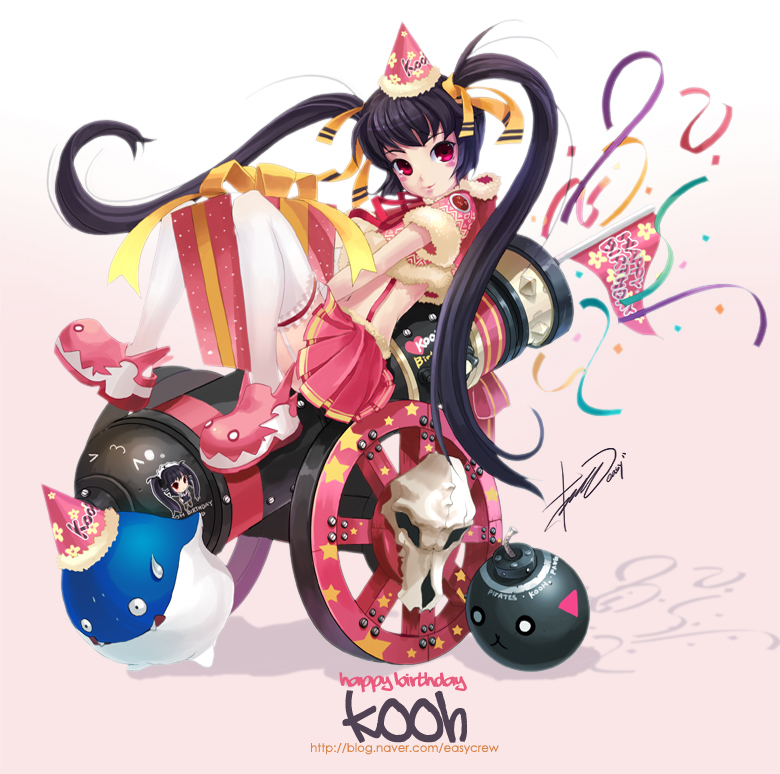 antique_cannon bomb cannon confetti dolfini gift hat kooh lee_byung_hee legs pangya party_hat skull solo thighhighs twintails