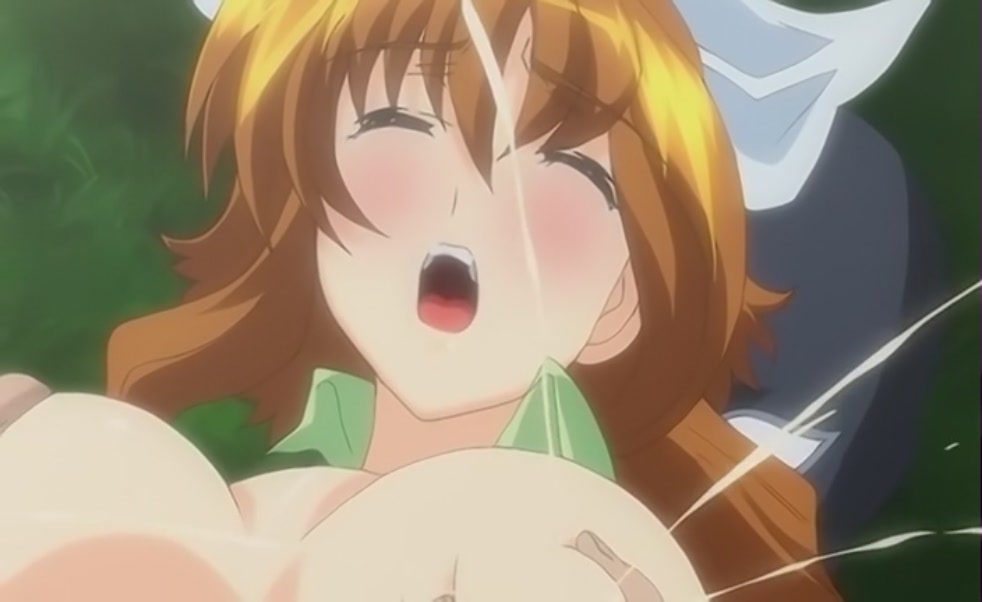 1girl areolae belly blush breasts brown_hair cleavage erect_nipples exhausted eyes_closed grope huge_belly huge_breasts inverted_nipples mask milk_squirt ninja nipples nude open_mouth open_shirt oppai outdoors park pregnant raep rape_rape_rape ready_to_pop wince