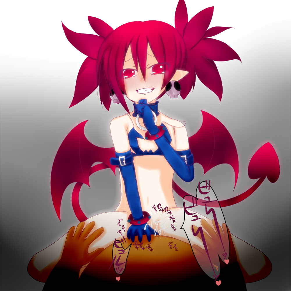 artist_request disgaea earrings etna flat_chest jewelry pointy_ears red_eyes red_hair