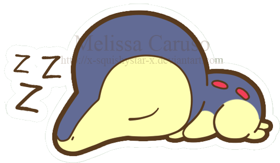 animated blue cute cyndaquil loop mammal melissa_caruso nintendo pok&#233;mon pok&eacute;mon rodent sleeping solo video_games
