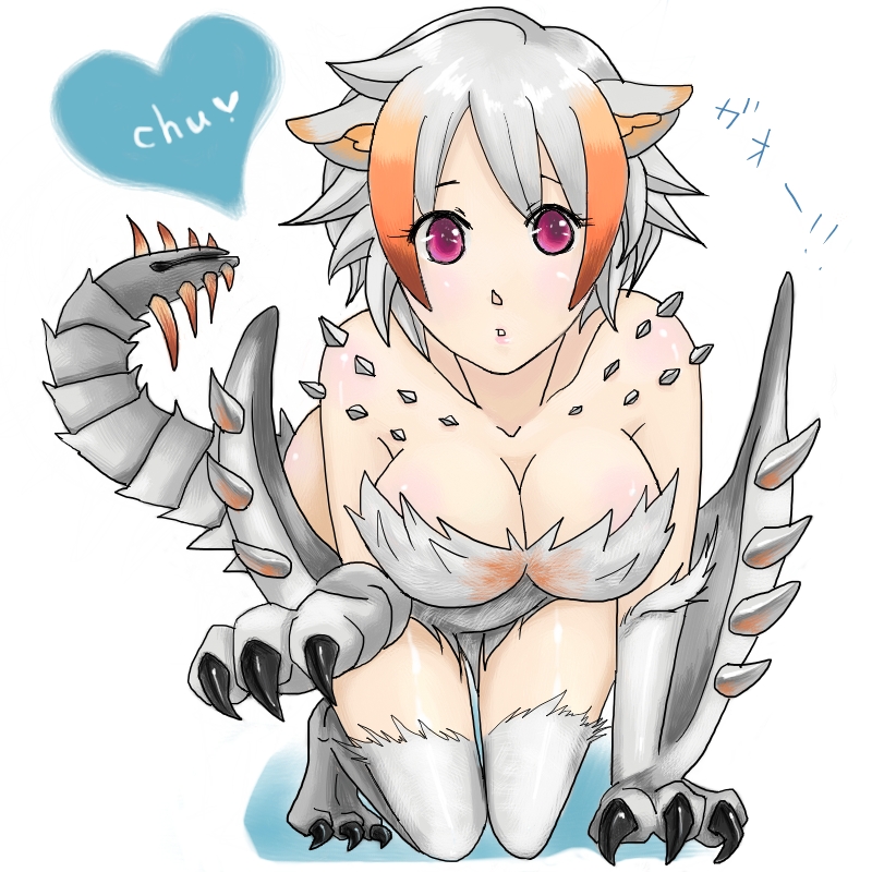 barioth breasts capcom cleavage monster_girl monster_hunter personification