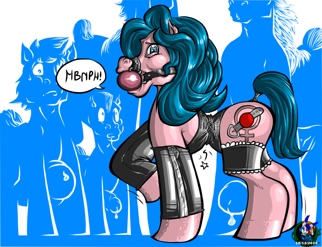 ball-gag bdsm bondage bound cocks equine fetish gags hasbro humiliation hyper kinky konnykon latex leather my_little_pony public rubber